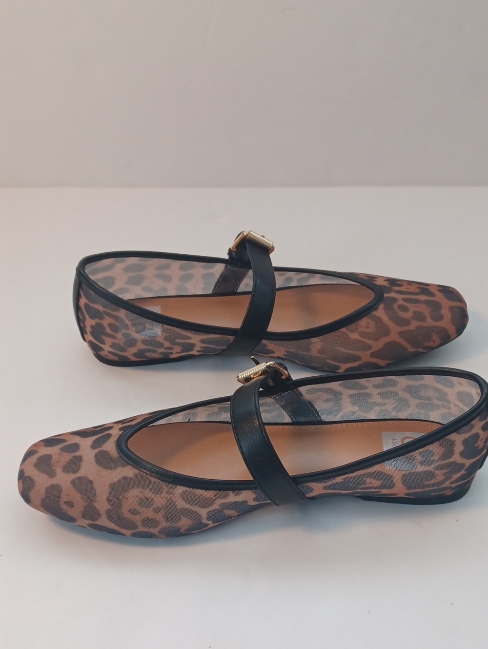 DV by Dolce Vita Leopard-Print Mary Jane Flats with Black Strap - Picture 3 of 8